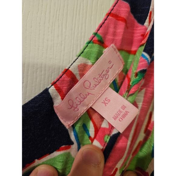 Lilly Pulitzer Villa Maxi Dress - Bright Navy In The Vias Size XS - Picture 3 of 5